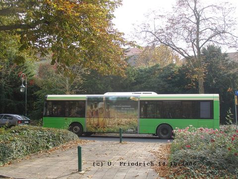 Im Oktober 2006 war Wagen 186 dann mit farblich perfekt zur Jahreszeit passendem Trafficborad für Weizenbier aus dem Hause Licher Bier unterwegs