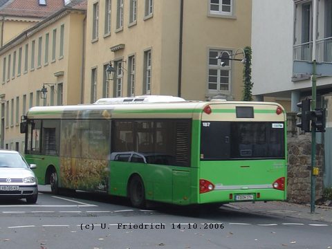 Auch Wagen 187 hatte im Oktober 2006 ein Trafficboard für Licher Bier