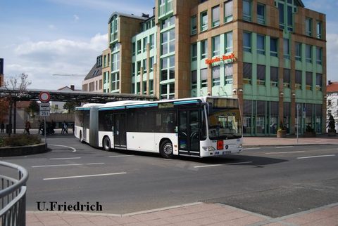 Auf Linie 20 nach Wittges über Hofbieber - im April 2012 bei der Abfahrt vom ZOB