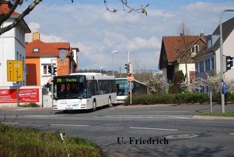 Im April 2012 beim Einbiegen in die Bismarkstraße - inzwischen ohne Aufschrift