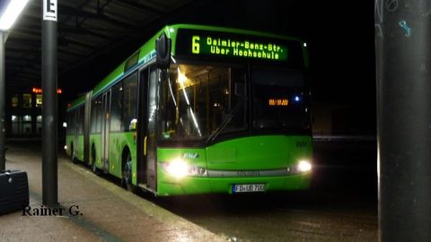 Mitte Dezember auf Linie 6 am ZOB, ebenfalls eine Aufnahme von Rainer