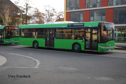 Der Bus am ZOB in Fulda, 29.12.2011