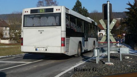 Auf Linie 61 in Eichanau im Februar 2012